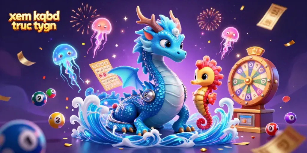 Experience the excitement of xem kqbd truc tuyen with dynamic lottery elements and vibrant characters in a captivating scene.