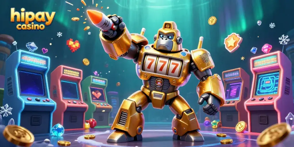 Engage in the excitement of hipay casino with a golden gorilla mech and dynamic game elements.